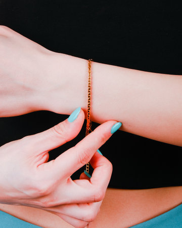 Beautiful Diamond Earrings with Gold Settingの写真素材