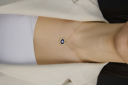 Classic Gold Jewelry with Brilliant Diamondsの写真素材