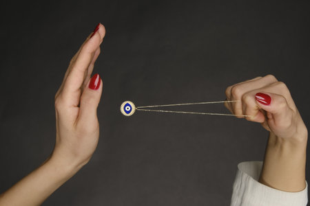 Sparkling Diamond Necklaces and Gold Pendantsの写真素材