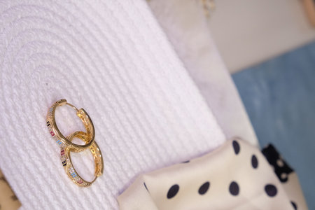 Stylish Gold and Diamond Jewelry for Modern Womenの写真素材