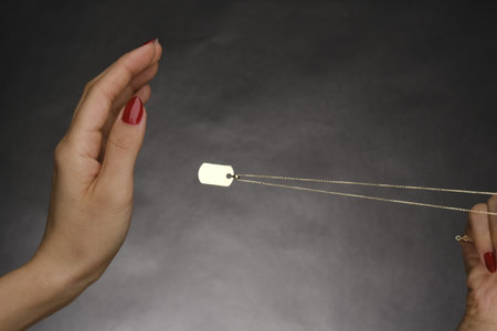 Beautiful Diamond Earrings with Gold Settingの写真素材