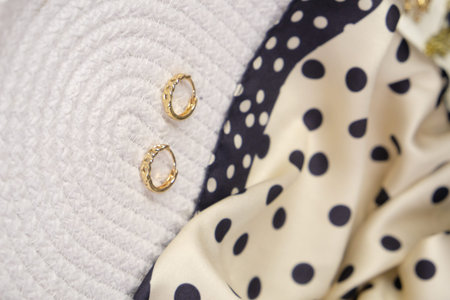 Handcrafted Luxury Jewelry with Diamonds and Goldの写真素材