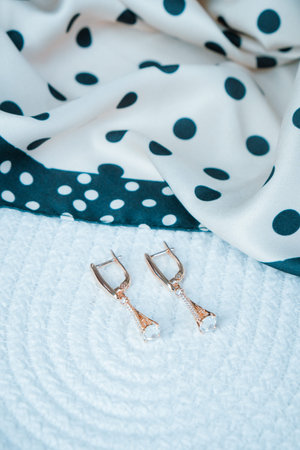 Sparkling Gold Jewelry with Stunning Diamondsの写真素材