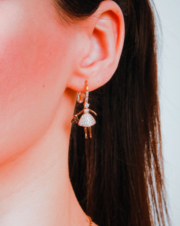 Luxurious Diamond Jewelry in Elegant Gold Settingsの写真素材