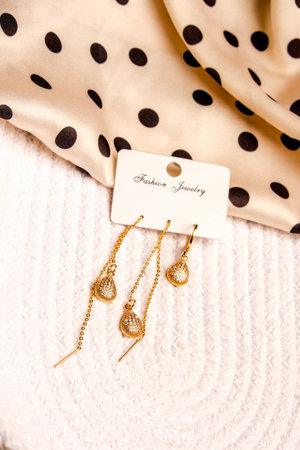 Precious Gold and Diamond Jewelry Setsの写真素材