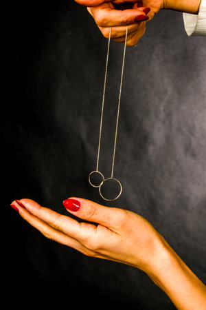 Brilliant Diamond Necklaces and Fine Gold Jewelryの写真素材