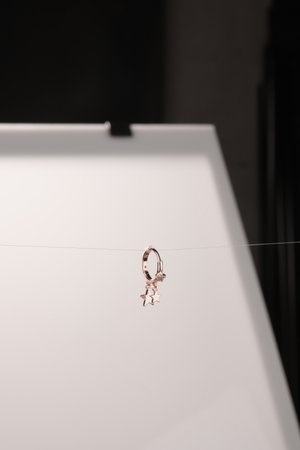 Elegant Gold and Diamond Rings with Gemstonesの写真素材