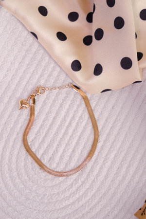 Beautiful Gold Chain Bracelet with Heart Charm