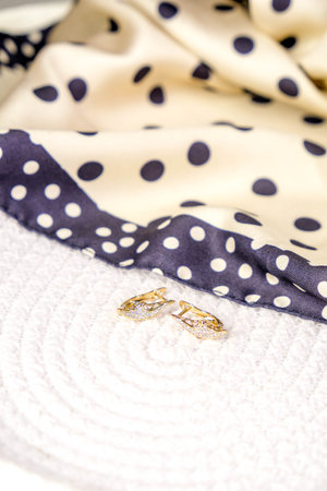 Elegant Diamond and Gold Jewelry for Womenの写真素材