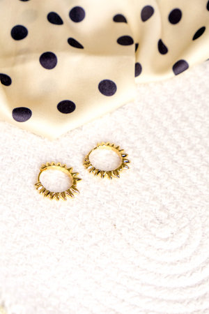 Unique Gold and Diamond Jewelry with Colored Gemstonesの写真素材