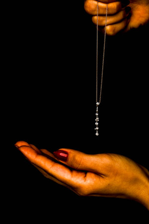 Shimmering Gold and Diamond Jewelry for Evening Eleganceの写真素材