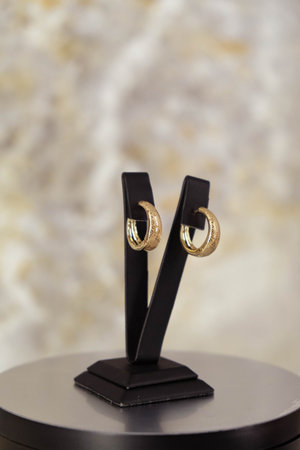 Luxurious Diamond Jewelry in Elegant Gold Settingsの写真素材