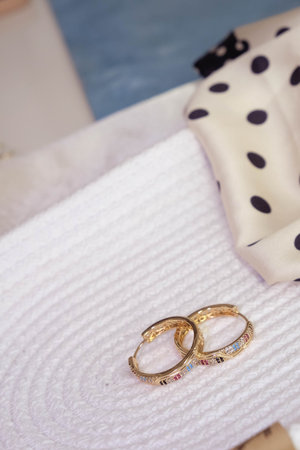 Elegant Gold and Diamond Pendant Necklacesの写真素材