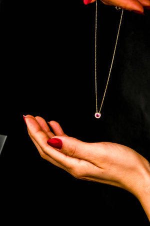 Elegant jewelry, Jewels set with gemstones.の写真素材