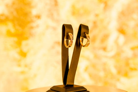 luxury gold and diamond jeweleryの写真素材