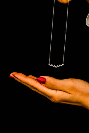 Stylish and Elegant Gold Diamond Jewelry Piecesの写真素材