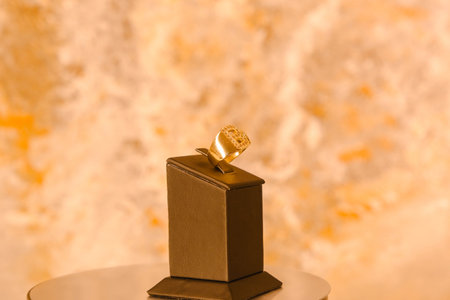 Glamorous Gold Jewelry with Sparkling Diamondsの写真素材