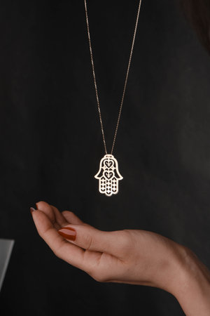 Beautiful Diamond Earrings with Gold Settingの写真素材