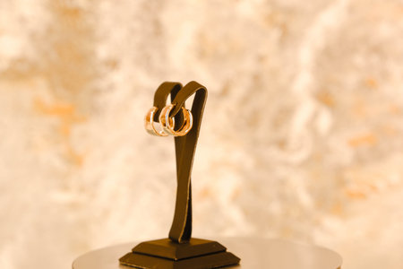 Luxurious Diamond Jewelry in Elegant Gold Settingsの写真素材