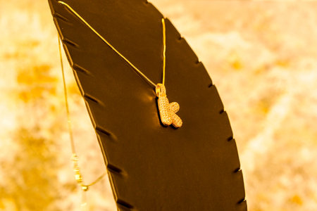 Shimmering Gold and Diamond Jewelry for Evening Eleganceの写真素材