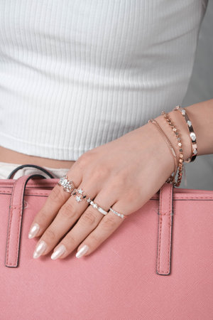 Luxurious Gold and Diamond Jewelry for Anniversary Giftsの写真素材