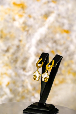 Elegant Gold and Diamond Pendant Necklacesの写真素材