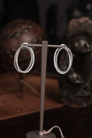 Elegant Gold and Diamond Pendant Necklacesの写真素材