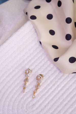 Sparkling Gold Jewelry with Stunning Diamondsの写真素材