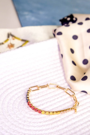 Beautiful Gold and Diamond Cocktail Jewelryの写真素材