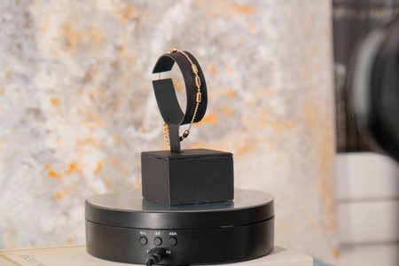 Stylish and Elegant Gold Diamond Jewelry Piecesの写真素材