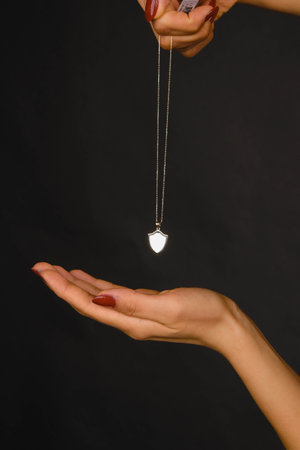 stylish jewelry like silver, gold, diamonds, precious stones.の写真素材