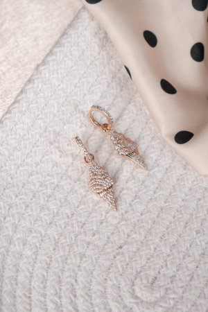 Sparkling Diamond Necklaces and Gold Pendantsの写真素材