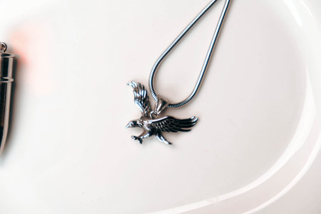 Gold and Diamond Pendant Necklacesの写真素材