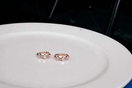 Shimmering Gold and Diamond Jewelry for Evening Eleganceの写真素材