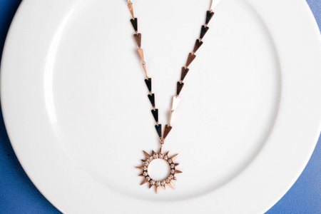 Stylish Gold and Diamond Jewelry for Modern Womenの写真素材