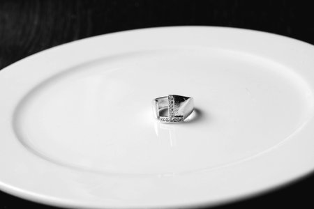 stylish jewelry like silver, gold, diamonds, precious stones.の写真素材