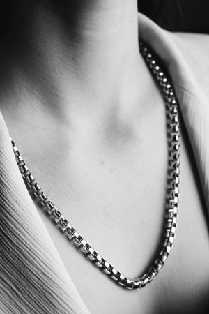 Elegant Gold and Diamond Pendant Necklacesの写真素材