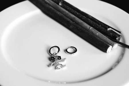 Exquisite Diamond Jewelry with Gold Accentsの写真素材