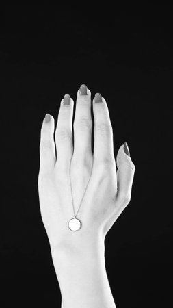 Elegant Gold and Diamond Pendant Necklacesの写真素材