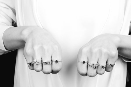 Elegant Gold and Diamond Pendant Necklacesの写真素材