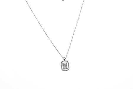 Beautiful Diamond Earrings with Gold Settingの写真素材