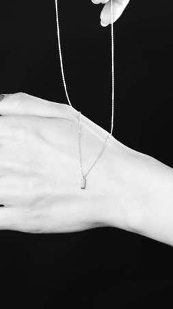 Sparkling Diamond Necklaces and Gold Pendantsの写真素材