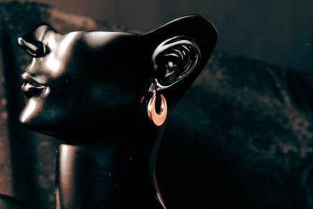 Luxurious Gold and Diamond Jewelry for Anniversary Giftsの写真素材