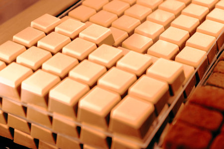 a lot of variety chocolate pralinesの写真素材