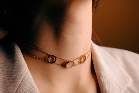 Beautiful Gold and Diamond Cocktail Jewelryの写真素材