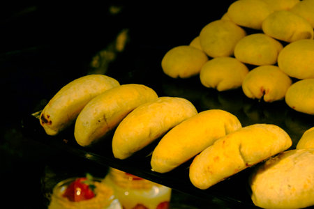 Group of associated cookies. Chocolate chip, oatmeal raisin, white chocolateの写真素材
