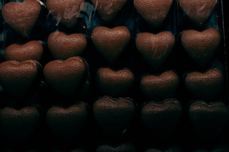 a lot of variety chocolate pralines