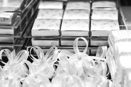 a lot of variety chocolate pralinesの写真素材