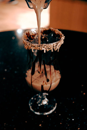 Classic coffee served in a simple mugの写真素材