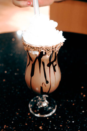 Relaxing coffee break with a hot drinkの写真素材